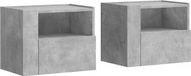 vidaXL Nachtkastjes aan de muur - 2 stuks - 45x30x35 cm - Beton grijs