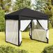MAISON CHIC Tente De Fête Tente De Réception Pliable Avec Parois Noir 2x2 M 756885