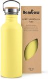 Bambaw Waterfles 750ml - Enkelwandige RVS Drinkfles - Geel