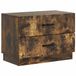 vidaXL Table de chevet Chêne fumé 62 x 34,5 x 44,5 cm Bois transformé