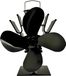 WOLFF MOUNT Le ventilateur de poêle | 4 pales économes en énergie | Grand 19 cm | Pales d'hélice à courbe supplémentaire pour plus de déplacement d'air | Ventilateur de poêle Ventilateur de cheminée Ventilateur écologique