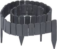Merkloos Relaxdays borderafscheiding - 200x10 cm - antraciet