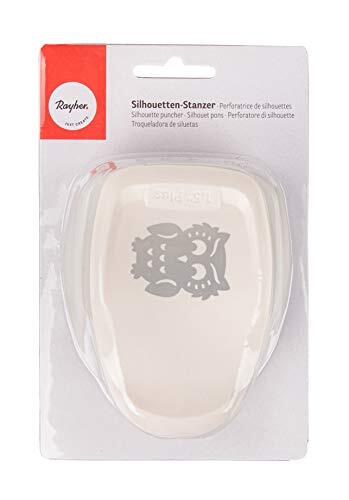 RAYHER Hobby 69074000 Silhouet-stans, uil, 3,5 x 4,5 cm, geschikt voor papier/karton tot 200 g/m²