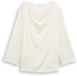 Tom Tailor - Shirt met lange mouwen en watervalkraag - Maat XXL - Whisper White
