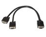 Watio Wave SVGA splitterkabel – kabel met HDB15-stekker en twee HDB15-aansluitingen, ideaal voor het splitsen van videosignalen, gegarandeerde weerstand en duurzaamheid
