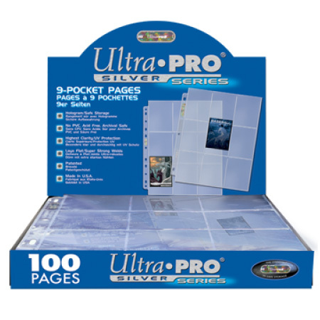 Ultra Pro Hologram Pages Silver 9 Pocket 11 hole C 10