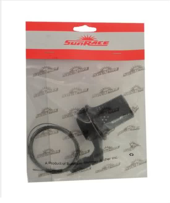 Sunrace Versteller twist rechts 7 speed grijs -wit shimano compatible - GRIJS
