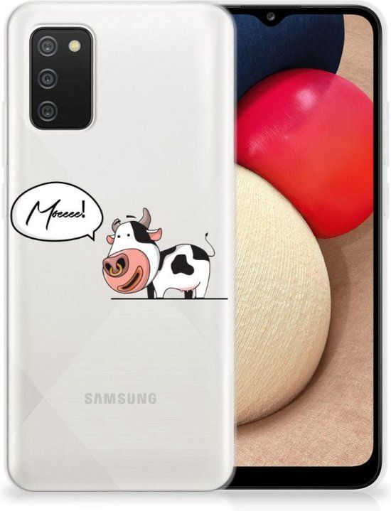 B2Ctelecom Foto hoesje Samsung Galaxy A02s - Multi Cow | TPU Back Cover