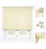 Blindecor Ara Premium Rolgordijn glad lichtdoorlatend beige 160 x 190 cm (breedte per hoogte) stofmaat 157 x 185 cm