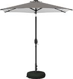 vidaXL Parasol noir et blanc polyester 226 x 226 x 228 cm