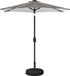 vidaXL Parasol noir et blanc polyester 226 x 226 x 228 cm