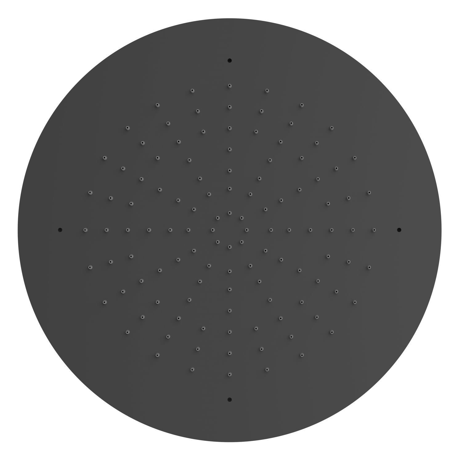 Tres Hoofddouche tres plafond 50 cm rond mat zwart - 8429546497044