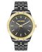 Steve Madden Herenhorloge met echte diamanten wijzerplaat, tweekleurig/donkergrijs, Armband