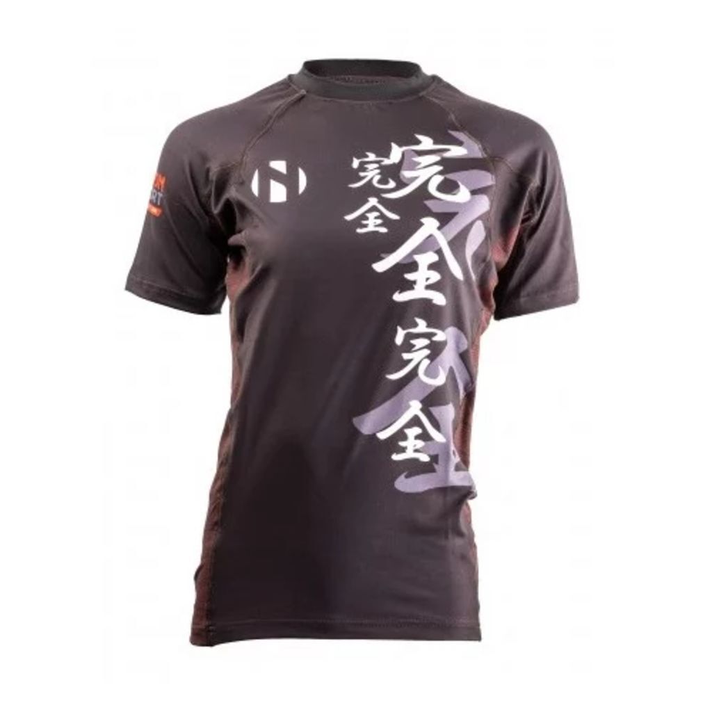 Nihon thermoshirt Rashguard Kanzen heren zwart maat S