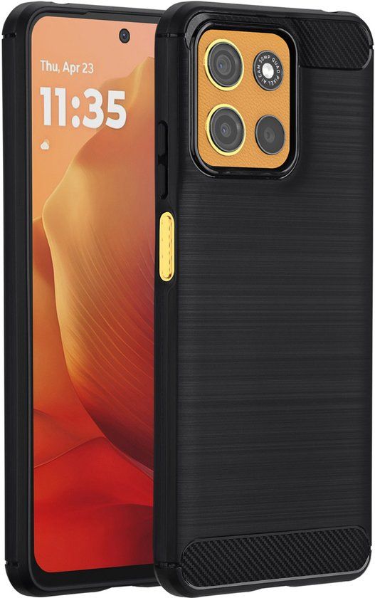 imoshion Brushed Backcover - Zwart - Geschikt voor Motorola Moto G15 / G15 Power