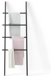 Umbra Leana Handdoekladder - Zwart - Metaal/Hout - 460x1524mm