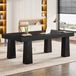 Tribesigns bureau, 160 cm, table de conférence industrielle moderne rectangulaire robuste avec 4 pieds coniques, adapté pour bureau ou espace de travail, noir
