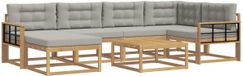 vidaXL - Buiten - bank - set - 7 - st - Wit - en - Lichtgrijs