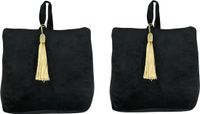 Mars & More Arrêt de porte - 2x - velours - noir