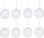 Decoris Kerstballen sneeuw - 48x st - wit - D4 cm - kunststof