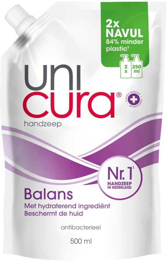 Unicura Antibacteriële Handzeep Navulling Balance - 500 ml