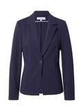 Comma - Dames - Aansluitende blazer van zachte jersey met ritszakken - Navy - Maat 34