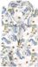 OLYMP Level 5 body fit overhemd - dobby - wit met blauw en bruin bloemen dessin - Strijkvriendelijk - Boordmaat: 43 (EU maat: XL)
