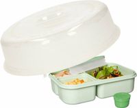 PLASTICFORTE Magnetron deksel - 24 cm - transparant - afdekschaal - magnetronstolp