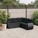 Prolenta Maison Exclusive - Tuinset voor in de tuin, bestaande uit 5 delen met kussens, zwart, gemaakt van polyrotan