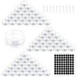 Set van 100 Lege 3ml Cream Jars met Schroefdop