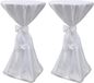 vidaXL Statafelhoes met strik 60cm Wit (2 stuks)