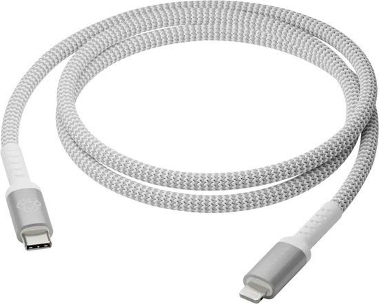dbramante1928 re-charge - Gevlochten oplaadkabel - USB-C naar Lightning - 1,2 meter - Wit