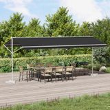 Maison Exclusive - Parasol autoportant, 6 x 3 mètre, polyester, anthracite