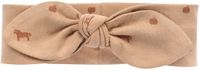 Pinokio Baby Meisjes Haarband Katoen Beige met Knit
