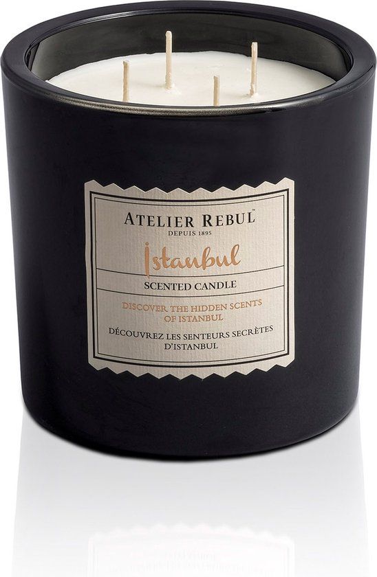 Atelier Rebul Istanbul - Geurkaars (950g) - 135 Branduren - 4 Wieken - Sojawas