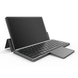 Generic Draadloos Bluetooth-toetsenbord met PU-leer, Inbouwbaar Touchpad Draagbare Keyboar voor telefoon, Windows, laptops, 78 sleutels, Type-C opladen