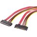 Renkforce Câble d'alimentation pour disque dur [1x fiche combinée SATA 15+7 broches - 1x prise combinée SATA 15+7 broches] 0,20 m Rouge, Orange, Noir, Jaune