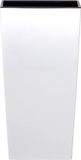 Prosperplast Urbi bloempot/plantenpot met binnenpot - wit - 29 x 29 x 55 cm - Kunststof