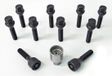H&R Wielboutenset konisch M12x1.50 - Lengte 35mm - Zwart - 10 stuks - incl. wielsloten