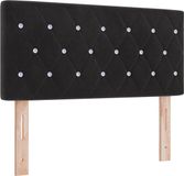vidaXL - Hoofdbord - Zwart - 100 cm - Fluweel