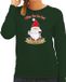 Bellatio Decorations foute kersttrui/sweater dames - Wijn kabouter/gnoom - groen - Doordrinken XL