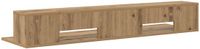 vidaXL Studiobureau Artisanaal Eiken 130 x 36 x 19,5 cm Bewerkt Hout