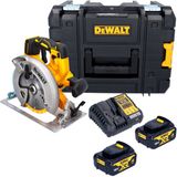 DeWalt DCS 570 M2T accu-handcirkelzaag 18 V 184 mm borstelloos + 2x accu 4,0 Ah + oplader + TSTAK
