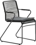 Garden Impressions Hermes Stapelbare Tuinstoel - Rope Black - Carbon Black/ Mystic Grey