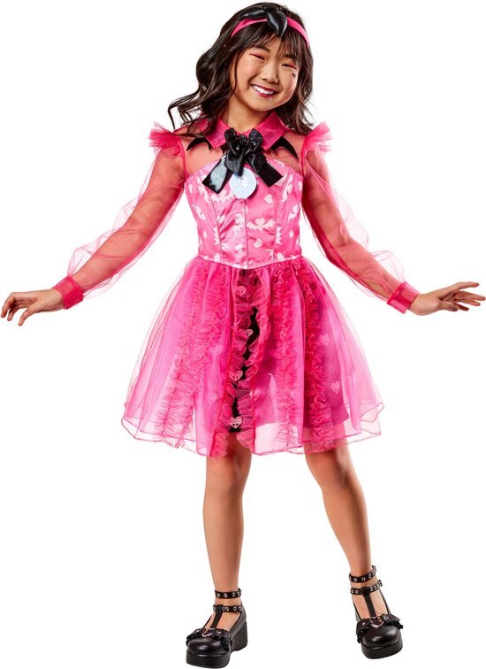 Rubies - Draculaura Kostuum - Draculaura Deluxe Child - Meisje - Roze - Small - Carnavalskleding - Verkleedkleding