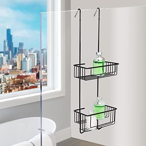 kowald kowald® Design Doucherek Zwart hangend, 23 cm, 2 Laags, roestvrij