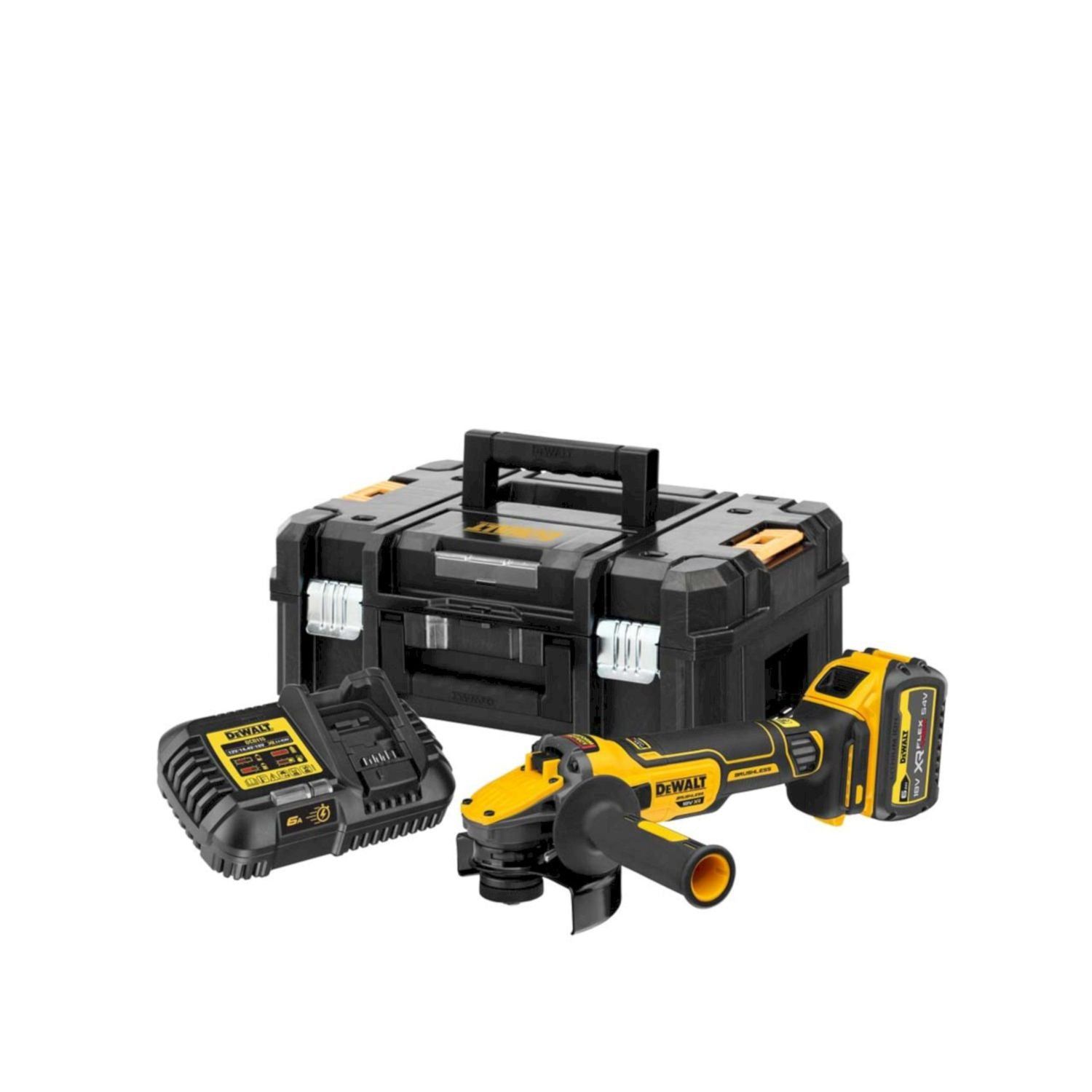 DeWalt DCG409VST1 FLEXVOLT Advantage Accu Haakse Slijper 125mm Brushless 18V/54V 6.0Ah in TSTAK koffer