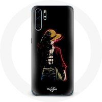 One Piece Manga Anime Luffy Zwarte Achtergrond Maniacase Hoesje voor Huawei P30