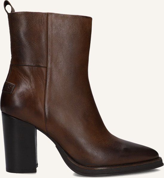 Shabbies Amsterdam GRUNCH AMI Enkellaarzen Leer Bruin - Maat 39