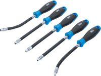 BGS Flexibele Schroevendraaierset met Rond Greep E-Profiel E 4 - E 8 Klinglengte 150 mm 5-delig